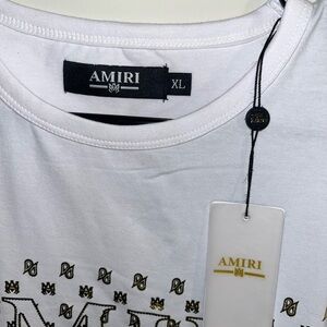 AMIRI White and Gold Graphic Tee